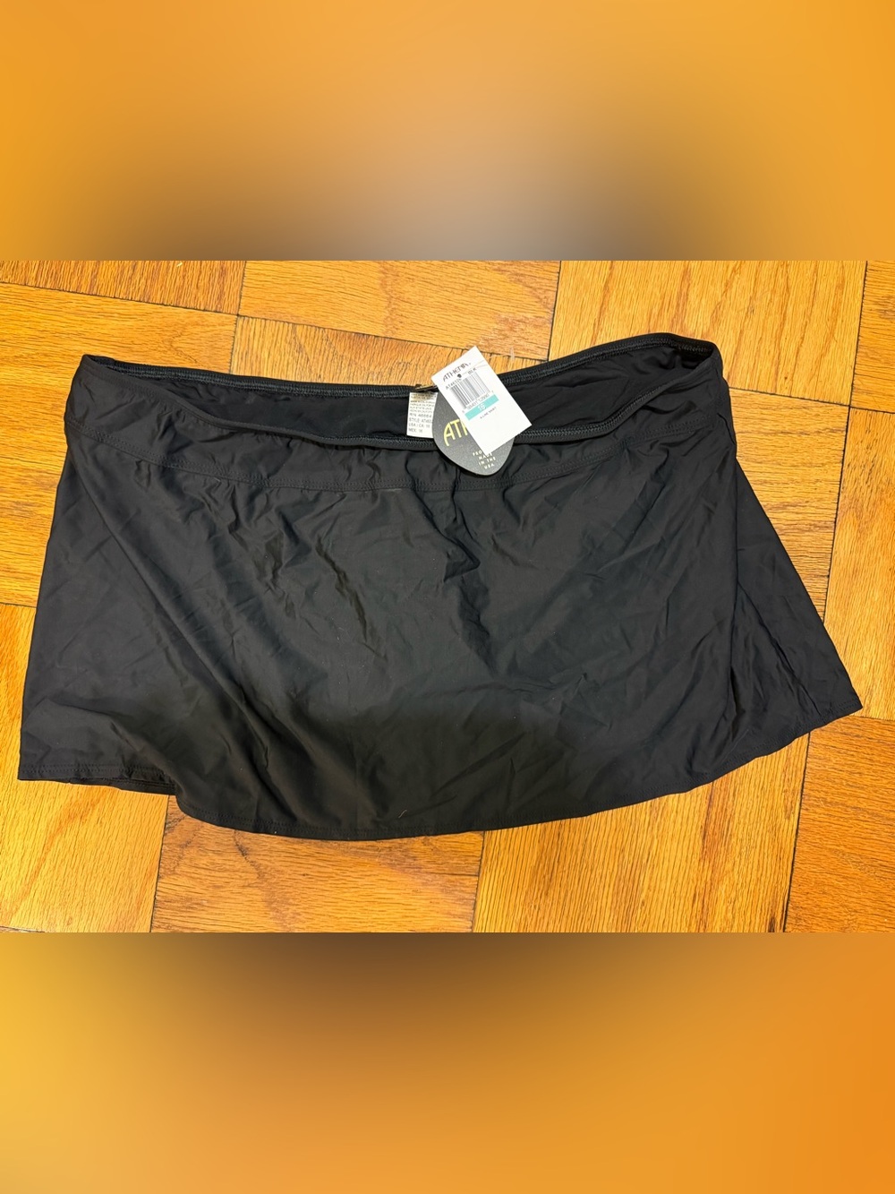Athena Black Swim Skirted Bottom. Size 16. NWT